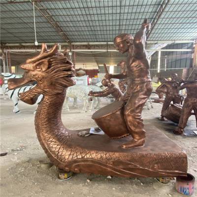 佛山聯尖紀念性雕塑公司 中國文化遺產紀念雕塑 龍舟造型玻璃鋼雕塑